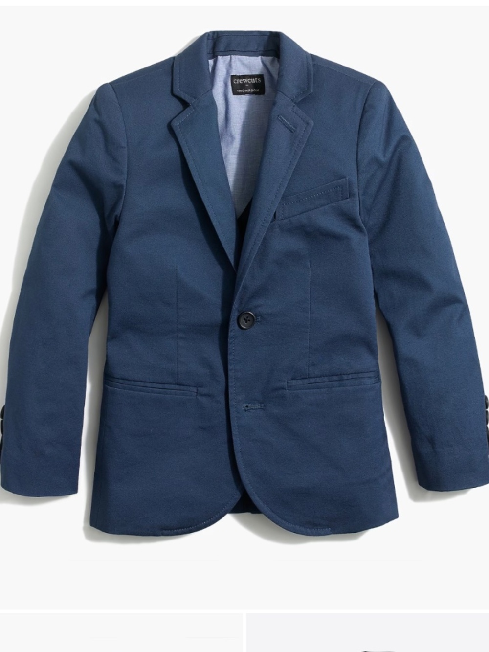 J.Crew Crew Cuts Factory Little Boys Navy Blue Thompson Suit Jacket Size 3